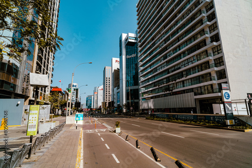city streets and skyscrapers in lima peru