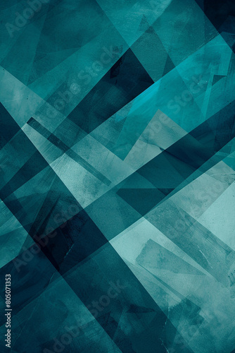 bold geometric shapes of sky blue and teal, ideal for an elegant abstract background