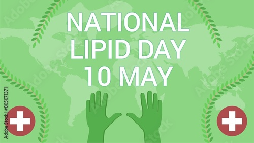 National Lipid Day web banner design illustration 