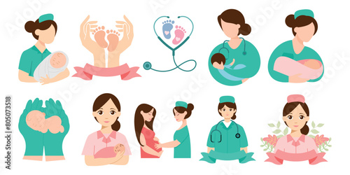 International midwives day illustration