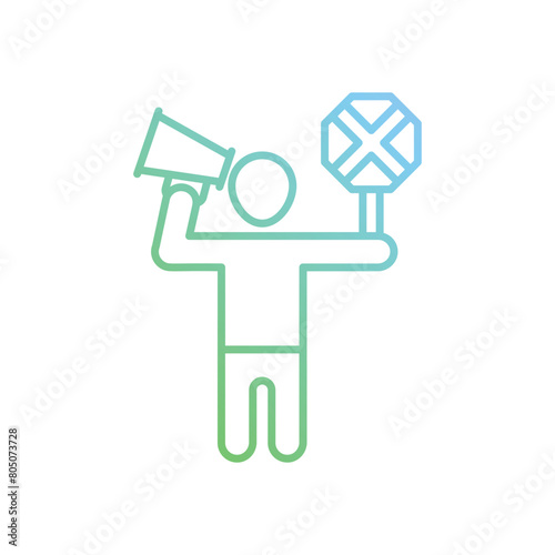 Protestor vector icon