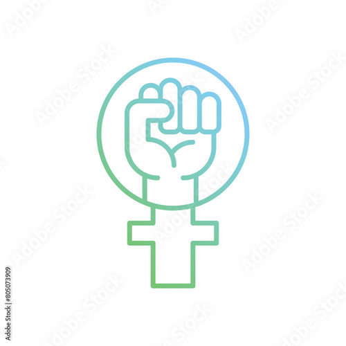 Feminism Protest vector icon
