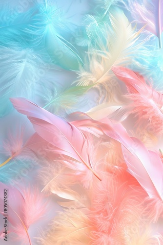 Vivid avian plumage futuristic colorful feather texture background for a modern look