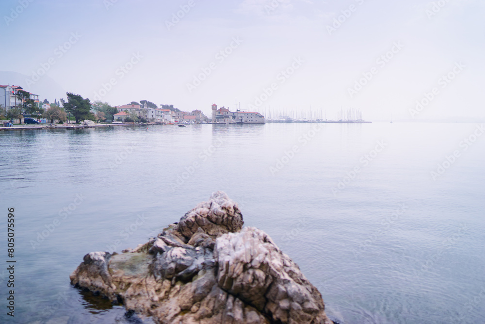 Fototapeta premium Kastel Gomilica, castle on the sea coast of Dalmatia, Croatia.