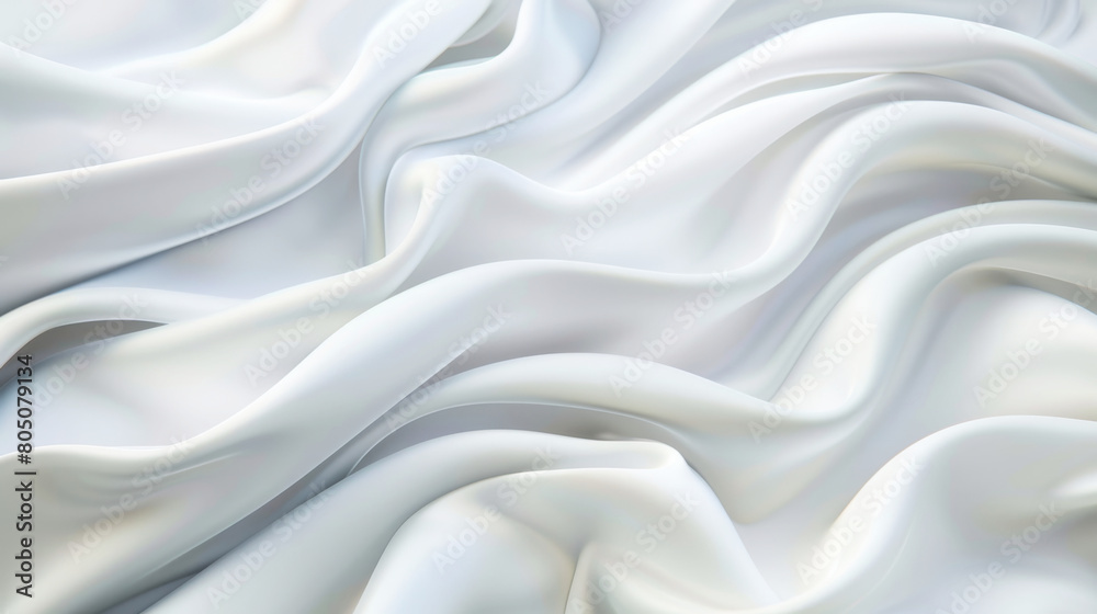 Obraz premium Abstract white background of a soft wave of cloth