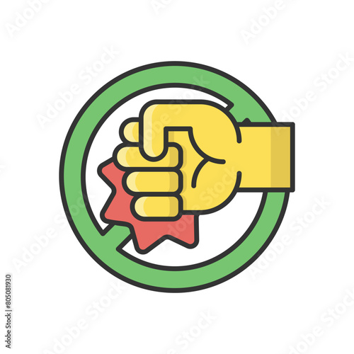 Nonviolent Resistance vector icon