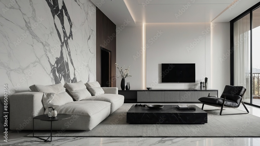 Fototapeta premium modern living room with television