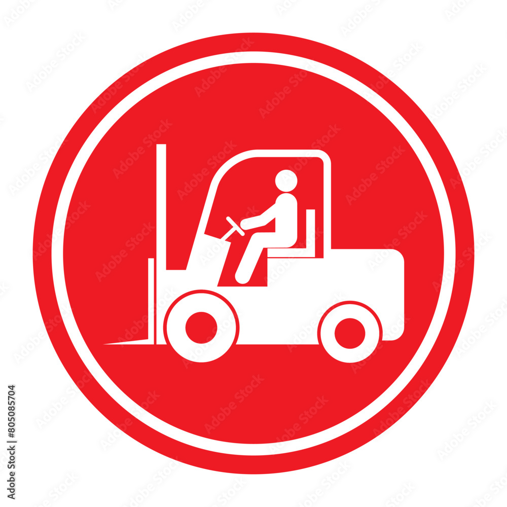 Forklift transport icon, industry vehicle machine symbol, fork truck warehouse vector illustration Forklift transport icon, industry vehicle machine symbol, fork truck warehouse vector illustration