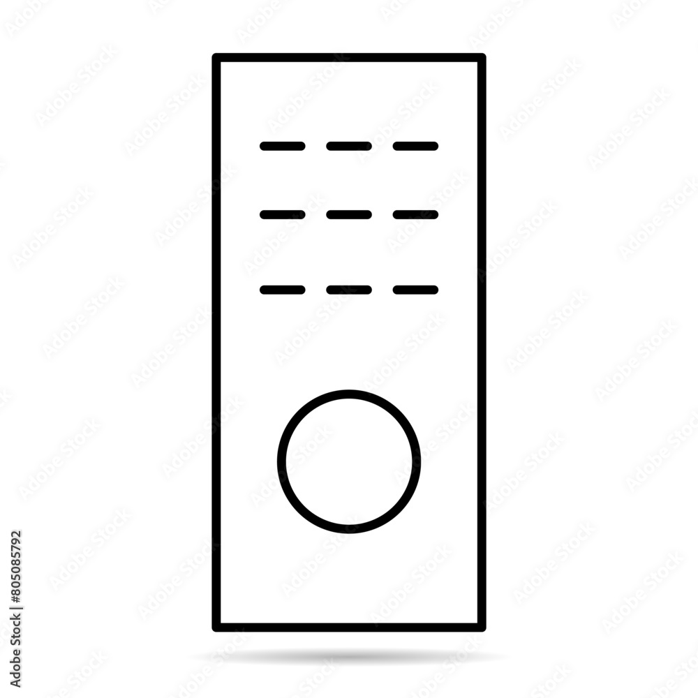 Remote tv device shadow icon, control technology media television sign, web digital vector illustration Remote tv device shadow icon, control technology media television sign, web digital vector illustration