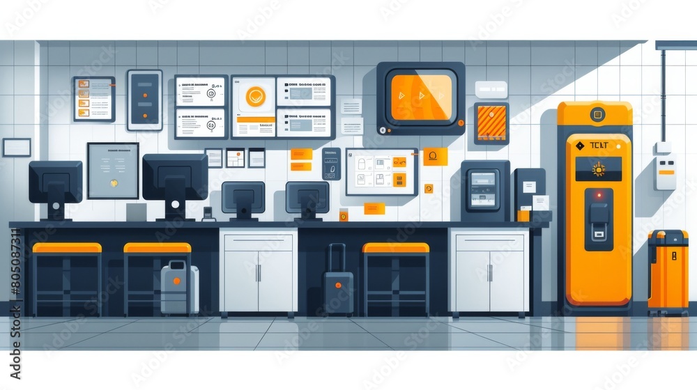 Modern and versatile airport security icon set, meticulously designed for optimal display on both large screens and mobile devices. Each Modern and versatile airport security icon set, meticulously designed for optimal display on both large screens and mobile devices. Each