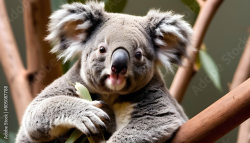 a koala with its fluffy fur sticking out in all di upscaled 4
