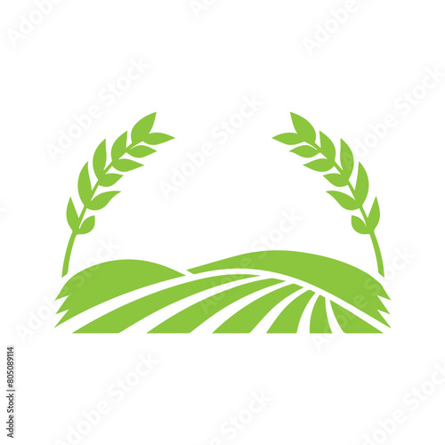 modern agriculture field flat design