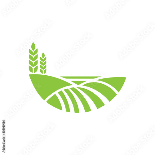 modern agriculture field flat design