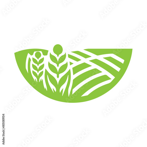 modern agriculture field flat design