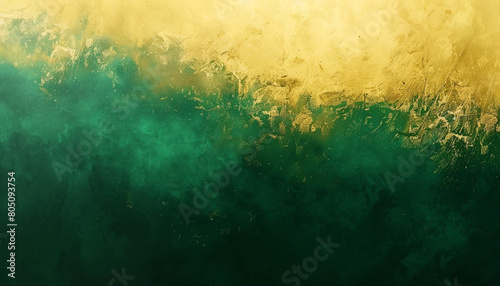 soft pastel gradient of emerald green and gilded yellow, ideal for an elegant abstract background photo
