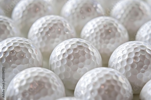 Golf Ball, Mobile phone wallpaper, vertical. Closeup of several white golf balls. .