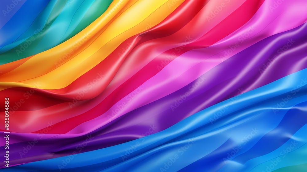 Multicolored wavy lines create a mesmerizing rainbow spectrum Multicolored wavy lines create a mesmerizing rainbow spectrum