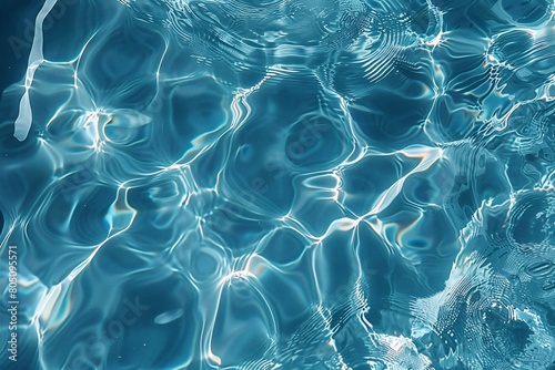 photrealistic of swimming pool water surface. water texture backgrounds. © Yuan