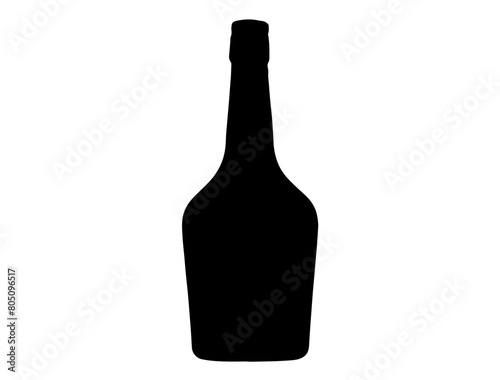 Vintage whisky bottle silhouette vector art