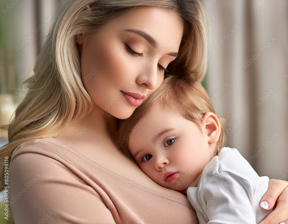 mother and baby, Unbreakable Bond, A Mother and Child Sharing a Loving Embrace mother and baby, Unbreakable Bond, A Mother and Child Sharing a Loving Embrace