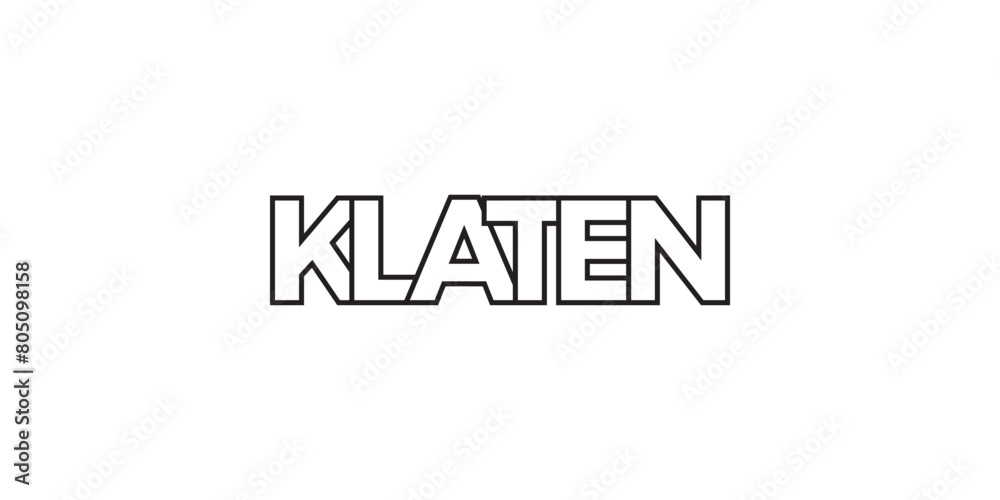 Klaten in the Indonesia emblem. The design features a geometric style, vector illustration with bold typography in a modern font. The graphic slogan lettering.