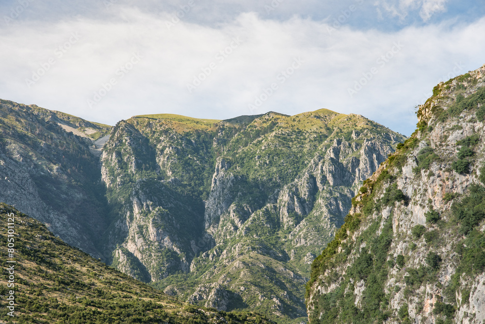 Beautiful mountain landscape of the Albanian Riviera