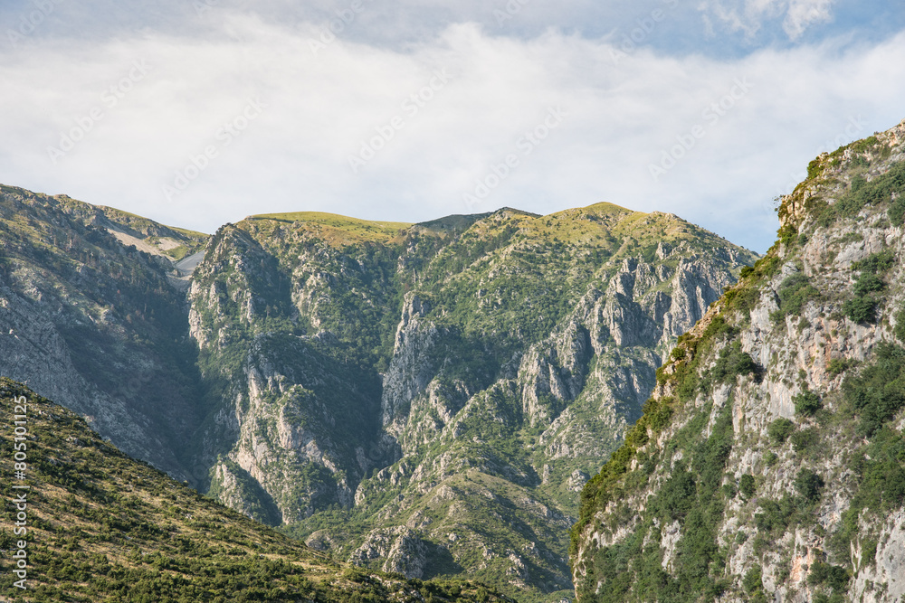 Fototapeta premium Beautiful mountain landscape of the Albanian Riviera
