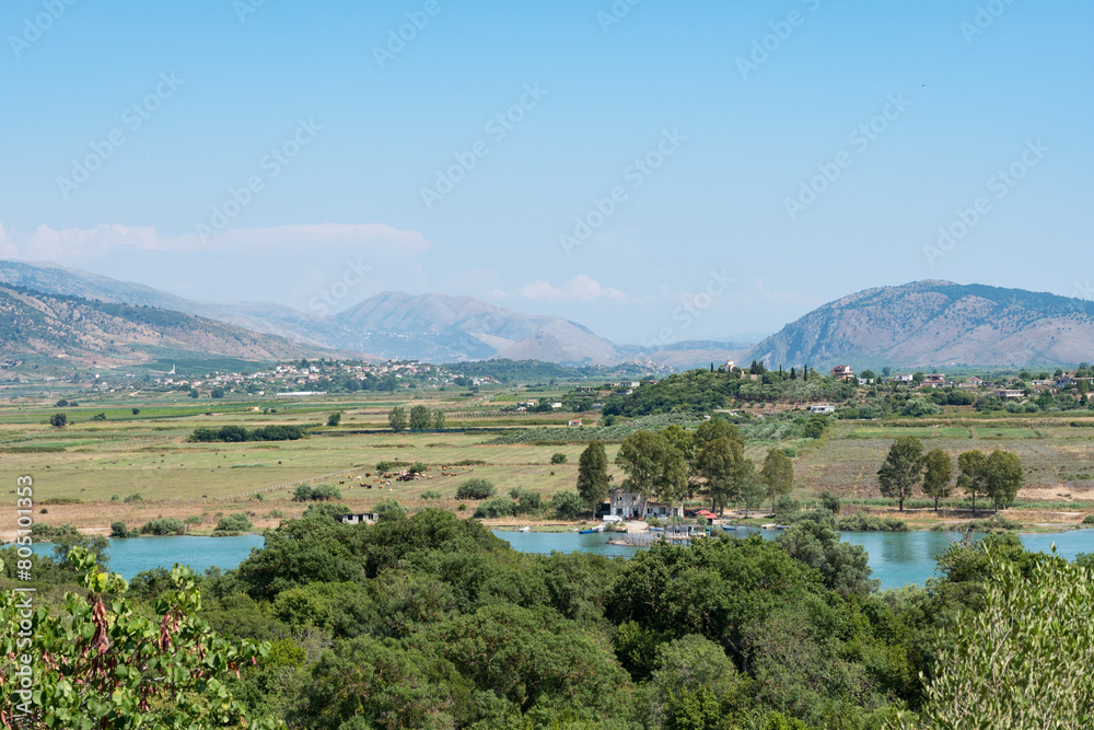 beautiful landscape of Butrint national archeological park in Albania