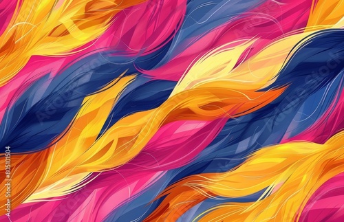 Abstract pattern of evolution and resilience in Knockout Pink, Safety Yellow, and Out of the Blue on a desktop wallpaper. Calm and peaceful atmosphere with minimalistic design.
