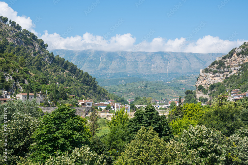 Fototapeta premium View over the city of Berat in Albania