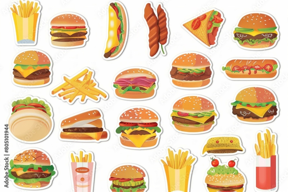 burgers and fries, such as cheeseburgers, double hamburgers, French fries, etc.. burgers and fries, such as cheeseburgers, double hamburgers, French fries, etc..