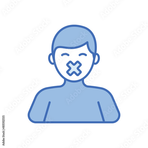 Male Silent Protest vector icon