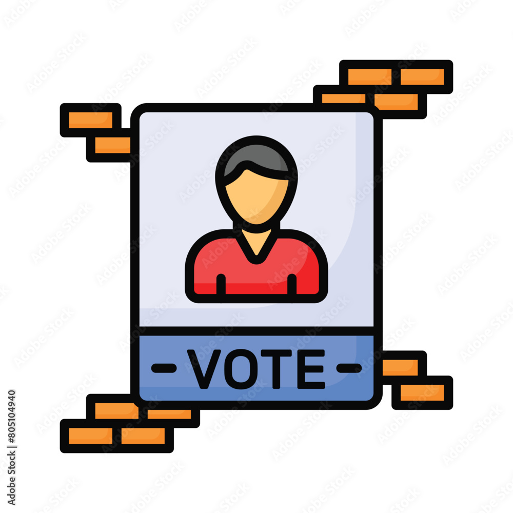 Get this amazing icon of election campaign, candidate poster Get this amazing icon of election campaign, candidate poster