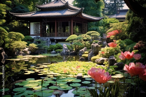 Lan Su Chinese Garden, USA: A scene from the classical Chinese garden in Portland, Oregon.