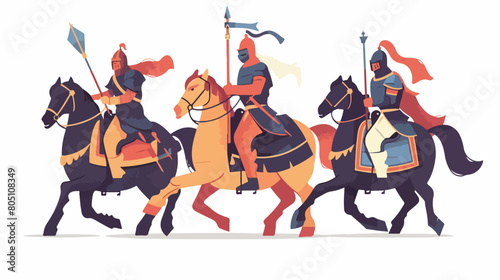 History warriors horse riders. Russian armored horsem