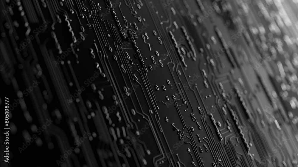 White digits on black abstract background. Coding backdrop of binary system White digits on black abstract background. Coding backdrop of binary system