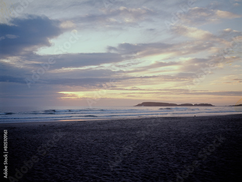 Sunrise on the beach. Medium format film (Kodak Ektar 100) shot scan (6x4.5 cm).