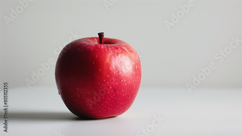 juicy appetizing ripe fresh red apple on a white volumetric background