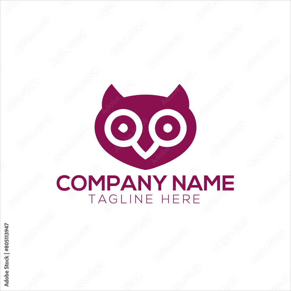 Owl head logo and symbol vector image
Owl head logo and symbol vector image
