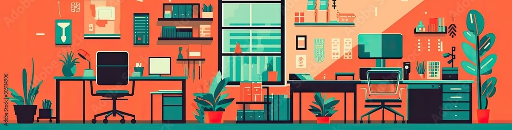 Interior minimalist graphic design office Interior minimalist graphic design office