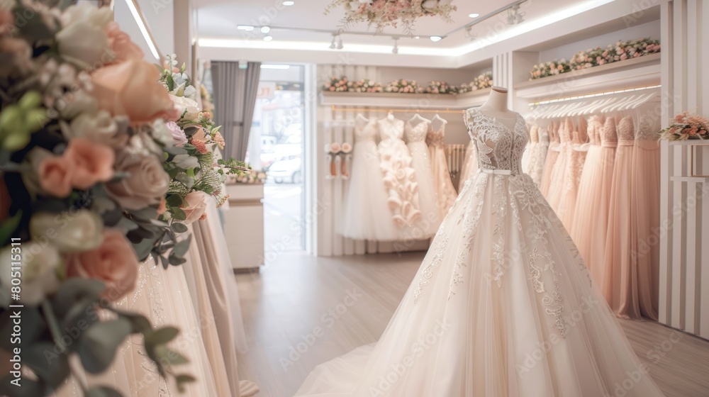 The Essence of Love and Sophistication with the Exquisite Wedding Gowns and Accessories at the Bridal Boutique