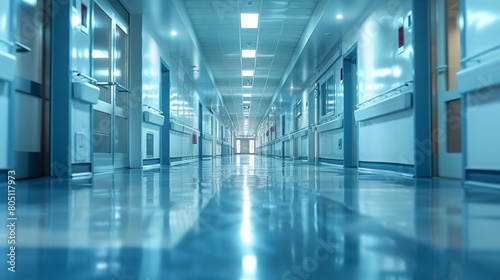 The hospital's long, empty hallway is a symbol of the loneliness and isolation many patients feel.