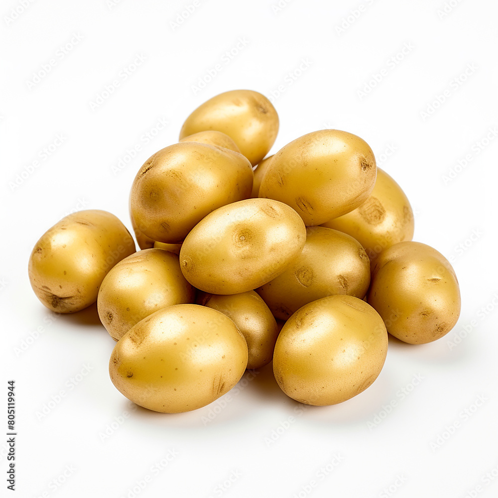 Gold Potatoes Isolated on a White Background – Fresh, Nutritious, and Versatile Gold Potatoes Isolated on a White Background – Fresh, Nutritious, and Versatile