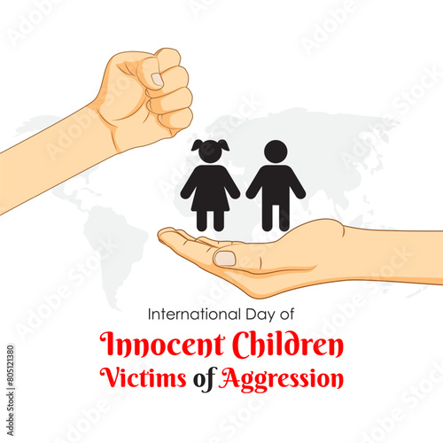 Vector illustration of International Day of Innocent Children Victims of Aggression banner