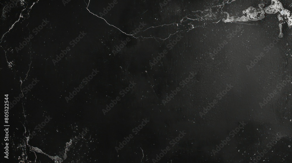 Black marble texture with subtle white veining, perfect for a sophisticated background or design element.