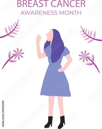 The girl is telling about the awareness month.