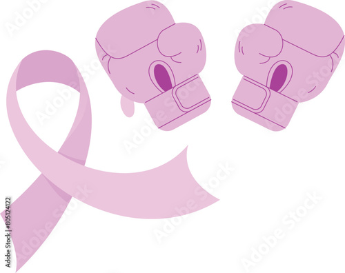 The pink boxing gloves.