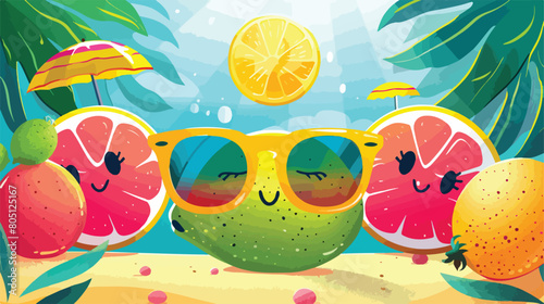 Its summer  have fun vector illustration with summer