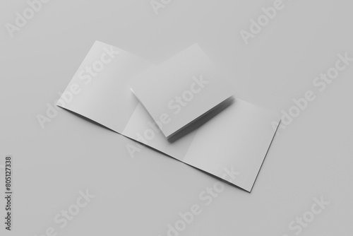 Square Trifold Brochure Mockups
