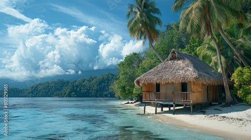 Beach Hut Perfectly Situated on a Pristine Tropical Island for a Blissful Getaway